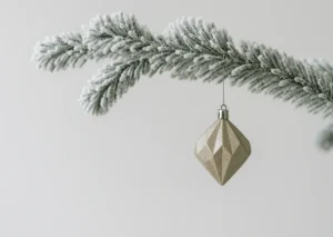 modern flocked Christmas tree